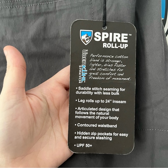NEW Kuhl Spire Roll Up Hiking Pants Gray UPF 50+ 8 - Picture 9 of 14